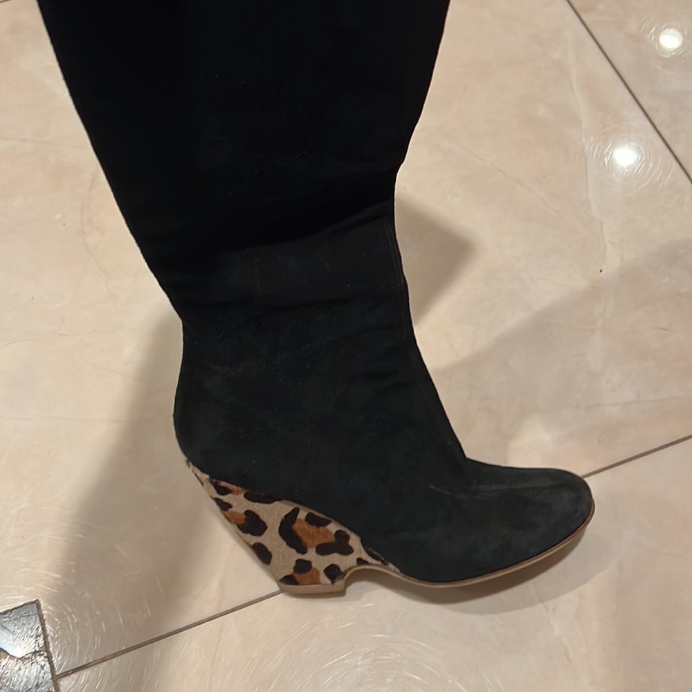 Giuseppe Zanotti Suede Wedge Boots Size 10 - Picture 5 of 12
